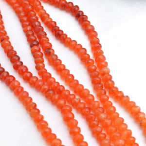 Perles de cornaline d'Afrique facettées, perles de pierres précieuses naturelles de 6 mm pour la fabrication de bijoux fins - Product Image 1