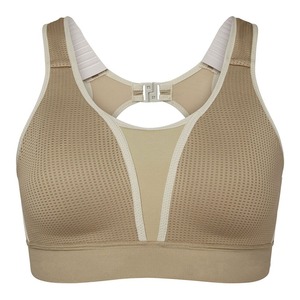 Sujetador sin costuras, sin tirantes, copa completa, cierre frontal, encaje, tejido sólido, de secado rápido, 100% algodón, estilo básico - Product Image 1
