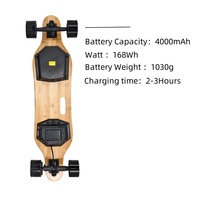 OEM ODM JIESEN Longboard électrique pour adultes à grande vitesse 35-40 km/h, batterie 4000 mAh 36V, moteur 600W, roulements ABEC-9