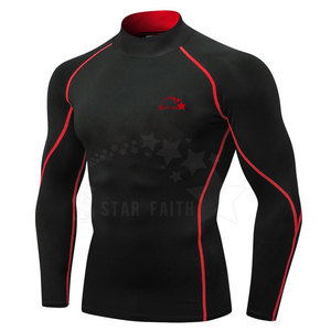 Jiu Jitsu เสื้อรัดทรงกิโมโนสำหรับออกกำลังกาย, เสื้อรัดรูปสำหรับออกกำลังกายออกกำลังกายเล่นเซิร์ฟโลโก้ด้านหน้าสำหรับใส่เล่นกีฬา - Product Image 1