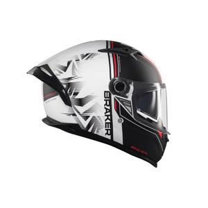 MT Helmets Braker SV Charm A1 Open Face Motocross Helmet Black White Matt Visor <b>Mirrored</b> Design <b>XL</b> Size Unisex Sport-Touring 4 - Product Image 5