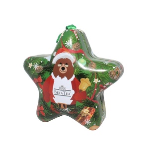 Food Grade Tinplate Biscuit Tin <b>Box</b> with Pentagram Star Design for Candy Chocolate Cookie <b>Christmas</b> Gifts-Customized Logo - Product Image 2