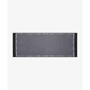 Aker Sport Twill Black Scarf-Polyester Printed Tassel Scarf for Autumn Winter - Product Image 1