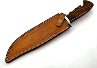 Couteau Bowie de chasse et de camping multifonctionnel en acier Damas, modèle 2025 PRESTIGE BLADES, à pointe tombante et bord droit, personnalisable OEM