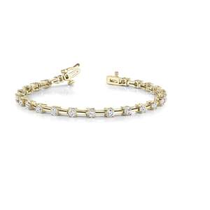 7,50 MM corte redondo diamante Sonia pulsera de moda para mujer - Product Image 1