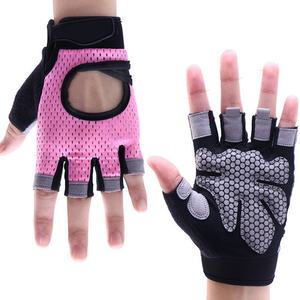 Agarre resistente usa guantes de ciclismo Unisex de medio dedo transpirables con impresión de sublimación personalizada de alta calidad patrón colorido negro - Product Image 6