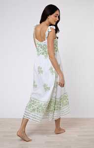 เดรสแม็กซี่แขนกุดคอตตอนพิมพ์ลายตารางสำหรับผู้หญิงเสื้อผ้าแบบตะวันตกสำหรับฤดูร้อน - Product Image 4