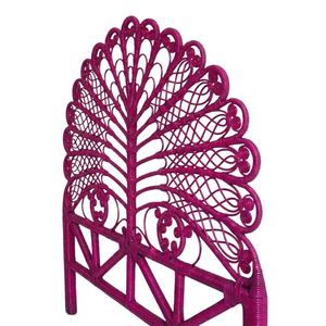 New Design Pink Peacock Rattan <b>Headboard</b> Handcrafted Bedhead for Bedroom Wholesale Competitive Price Vietnam Direct Factory - Product Image 2