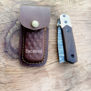 Couteau pliant de camping pour l'extérieur, multifonctionnel, 356 couches, couteau de poche damas avec manche Wodeen - Product Image 3