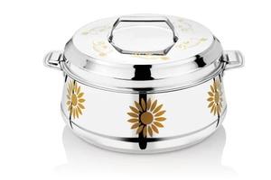 Cacerola de acero inoxidable de gran capacidad con tapa térmica ideal para almacenar alimentos calientes y mantener su temperatura durante horas - Product Image 2