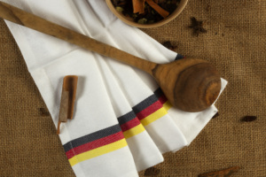 Toalla de hueso de arenque de algodón 100% para el hogar, playa, Cocina, Restaurante infantil, microfibra de lino sostenible tejida de Color Turquesa - Product Image 2