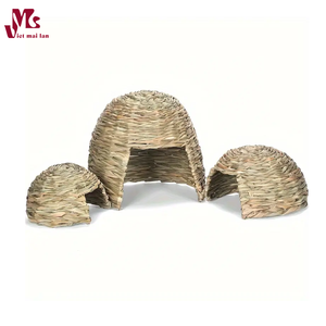 Casa de conejo Natural tejida a mano algas marinas jugar heno cama cabaña juguete para conejito hámster cerdo Multi utilidad no masticar juguete - Product Image 2