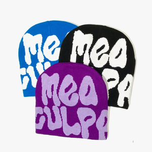 Bonnet tricoté sans revers style Y2K personnalisé en gros, automne-hiver, pour sports de plein air, streetwear, avec nœuds, camouflage, grande étoile, dessin animé - Product Image 2