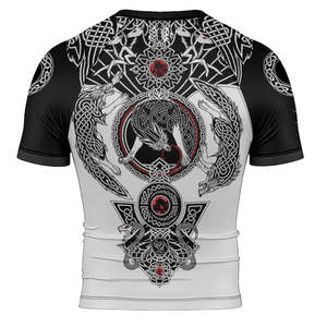 T-shirt de fitness à manches courtes pour homme, anti-UV, respirant, sublimé, avec logo personnalisé, en spandex/polyester, vente en gros - Product Image 2