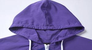 Conjunto Deportivo Cortavientos de Invierno para Hombre, 100% Algodón, Corte Regular, Transpirable, Diseño de Parches Estampados - Product Image 5