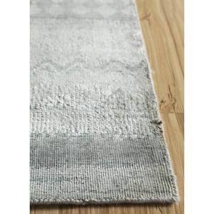Tapis en soie noués à la main Gulmarg AKPS-1009, motif géométrique et abstrait, rectangulaire, patchwork pour couloir, salon, noir et gris - Product Image 4