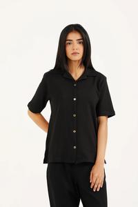 T-shirt ample en maille douce à manches raglan boutonnées pour femme - Style streetwear imprimé écologique pour l'été - Product Image 6