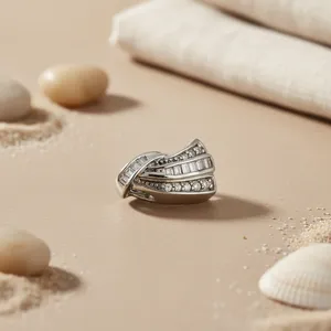 จี้เงินแท้ 925 ประดับเพชรคิวบิกเซอร์โคเนีย สำหรับผู้หญิง ชุบทอง 18K เครื่องประดับแฟชั่น ลายตัวเลข พร้อมการชุบสี 18K - Product Image 1