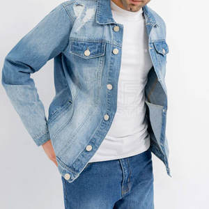 แจ็กเก็ตยีนส์สำหรับผู้ชายทันสมัยใส่สบายสามารถปรับแต่งได้ - Product Image 2