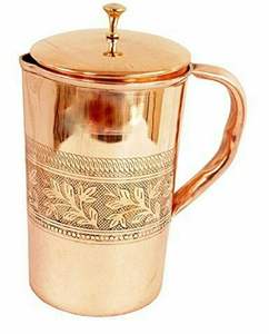 Daily Extra Minerals <b>Water</b> Drinking <b>Jug</b> Pure Copper <b>Water</b> <b>Jug</b> Decorative Dinnerware Copper Pitched <b>Water</b> Pot and <b>Jugs</b> <b>With</b> <b>LID</b> - Product Image 6