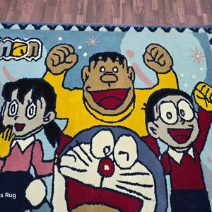 Tapis Tufté 4x4 Multicolore Fabriqué à la Machine Super Design Tufté Indien Artisans Tufté Disponible 8x10 9x12 10x14 12x15 - Product Image 1