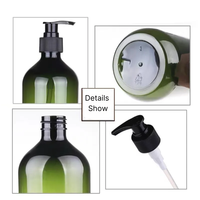 Bouteille de shampooing et de gel douche en plastique PET cylindrique fabriquée au Vietnam avec tête de pompe et bouchon personnalisés pour l'emballage cosmétique