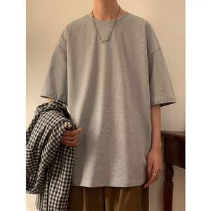 เสื้อยืดพิมพ์ลายสกรีนโลโก้แบบกำหนดเองเสื้อยืดเฮฟวี่เวตสำหรับผู้ชาย100% ผ้าฝ้ายหนัก - Product Image 5