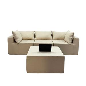 Conjunto de Sofá Seccional Modular Moderno, Tapizado en Tela, 3 Piezas, Otomana Personalizable, para Sala de Estar, Apartamento, Escuela - Product Image 2