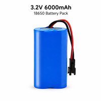 Paket Baterai LiFePO4 18650 3.2V 6000mAh Kustom, Pasokan Pabrik OEM dengan Kabel Harness dan Konektor