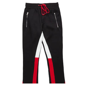 Pantalones de chándal acampanados con lavado ácido de piedra Vintage para hombre personalizados de fabricante, Joggers, parche bordado medio, estilo de calle con apliques - Product Image 6