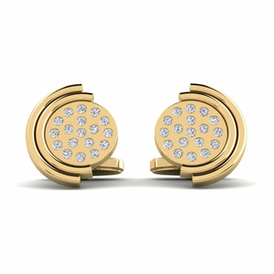 Boutons de manchette de luxe plaqué or 14 carats pour hommes élégants boutons de manchette formels en or jaune pour hommes accessoires pour les occasions de mariage - Product Image 6