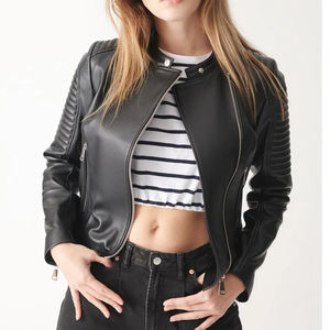 Chaqueta de cuero de alta calidad para mujer/chaqueta de cuero para mujer 2025 chaquetas de cuero genuino para invierno - Product Image 1