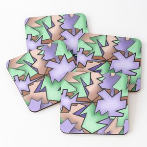 Ensemble de sous-verres en bambou en bois imprimé pour sous-verres en bois avec liège pour café thé chez SCI pour la décoration de Table - Product Image 4