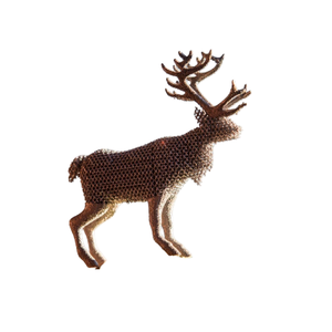 Escultura de Ciervo de Aluminio con Acabado Clásico Moderno, Estatuas de Animales para Decoración de Cumpleaños, Artesanía, Trabajo en Metal - Product Image 2