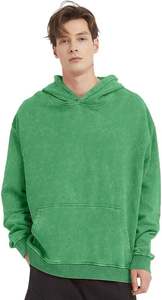 Sudadera con capucha de gran tamaño para hombre de alta calidad del fabricante, 100% algodón pesado con lavado ácido en blanco personalizado para otoño - Product Image 3