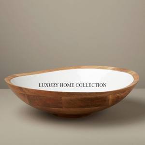 Wooden <b>Bowl</b> Made From High-quality Natural Wood Perfect for <b>Serving</b> Fruits Salads and Snacks in an Eco-friendly Sustainable Way - Product Image 5