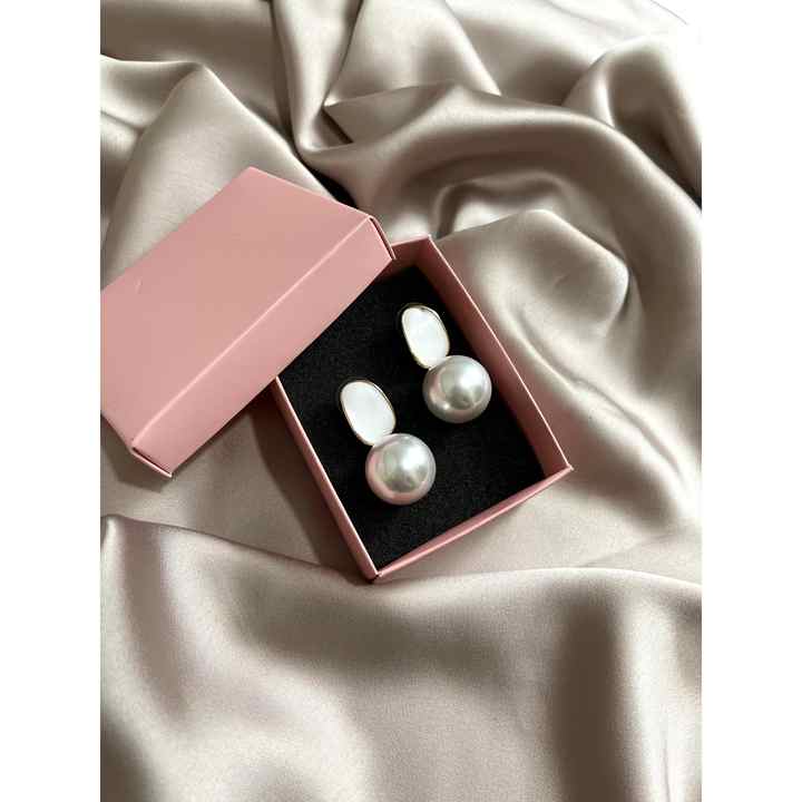 White Pearl Earrings