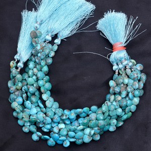 Corazón turquesa raro 7mm-8mm piedra preciosa Briolette Natural Arizona turquesa facetado piedras preciosas semipreciosas cuentas sueltas para joyería - Product Image 2