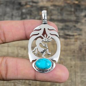 Bijoux de style bohème en argent sterling 925 faits à la main en argent sterling Turquoise Gemstone tendance pendentif bijoux pour femmes cadeau pour - Product Image 2