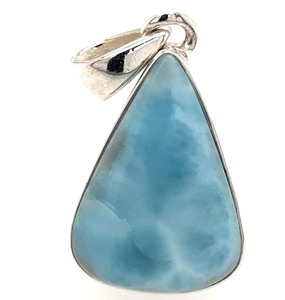 Estilo de moda Larimar forma desigual collar cabujón gema 925 plata esterlina chapado en oro bisel conjunto colgante para el día de Año Nuevo - Product Image 4