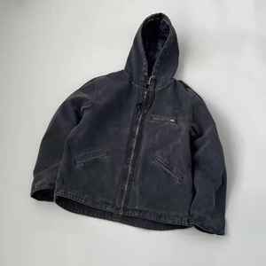 Mode décontractée col rabattu en métal veste zippée complète personnalisée vierge toile de coton lourd vêtements de travail veste de travail pour hommes - Product Image 3