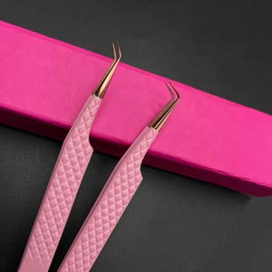 Diamond Grip Stainless Steel Anti-Magnetic Lash Tweezers <b>Smooth</b> Handle Precision High Accuracy <b>Tool</b> for Lash Extensions - Product Image 2