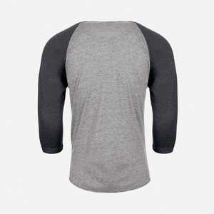 Next Level Apparel Vintage Navy/Premium Heather transpirable Tri-Blend Jersey transpirable Béisbol Equipado Tri-Blend Raglan Camiseta - Product Image 6