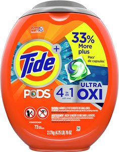 Tide Pods Cápsulas de detergente para ropa Ultra Oxi Free para pieles sensibles Suave en telas Precios al por mayor disponibles - Product Image 1