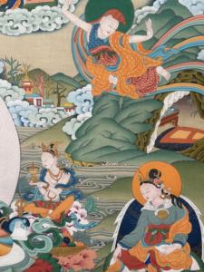 Thangka peint à la main : Guru <span class=keywords><strong>Pema</strong></span> Jungne - Lotus né du lac - Product Image 4