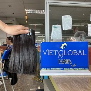 Paquetes de cabello virgen de doble extracción Cabello humano de color natural recto de hueso Cabello vietnamita