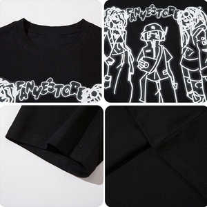 Wholesale High Quality Men's 100% Cotton T-Shirts Custom Logo Oversize Plain Casual <b>Letter</b> Pattern Formal Style - Product Image 2