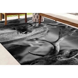 Alfombra Estampada: Decoración Única para Interiores, Diseño de Animales, Salón, Comedor, Ciervos, Vida Silvestre, Alfombra Suave No Tejida - Product Image 2