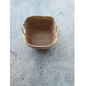 Contenedores de almacenamiento cuadrados de jacinto de agua amarillo oscuro multifuncionales sostenibles, cesta de basura y cajas de almacenamiento, IVA 42 - Product Image 1