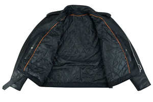 Chaqueta de Cuero para Hombre con Diseño de Acabado Liso - Product Image 3